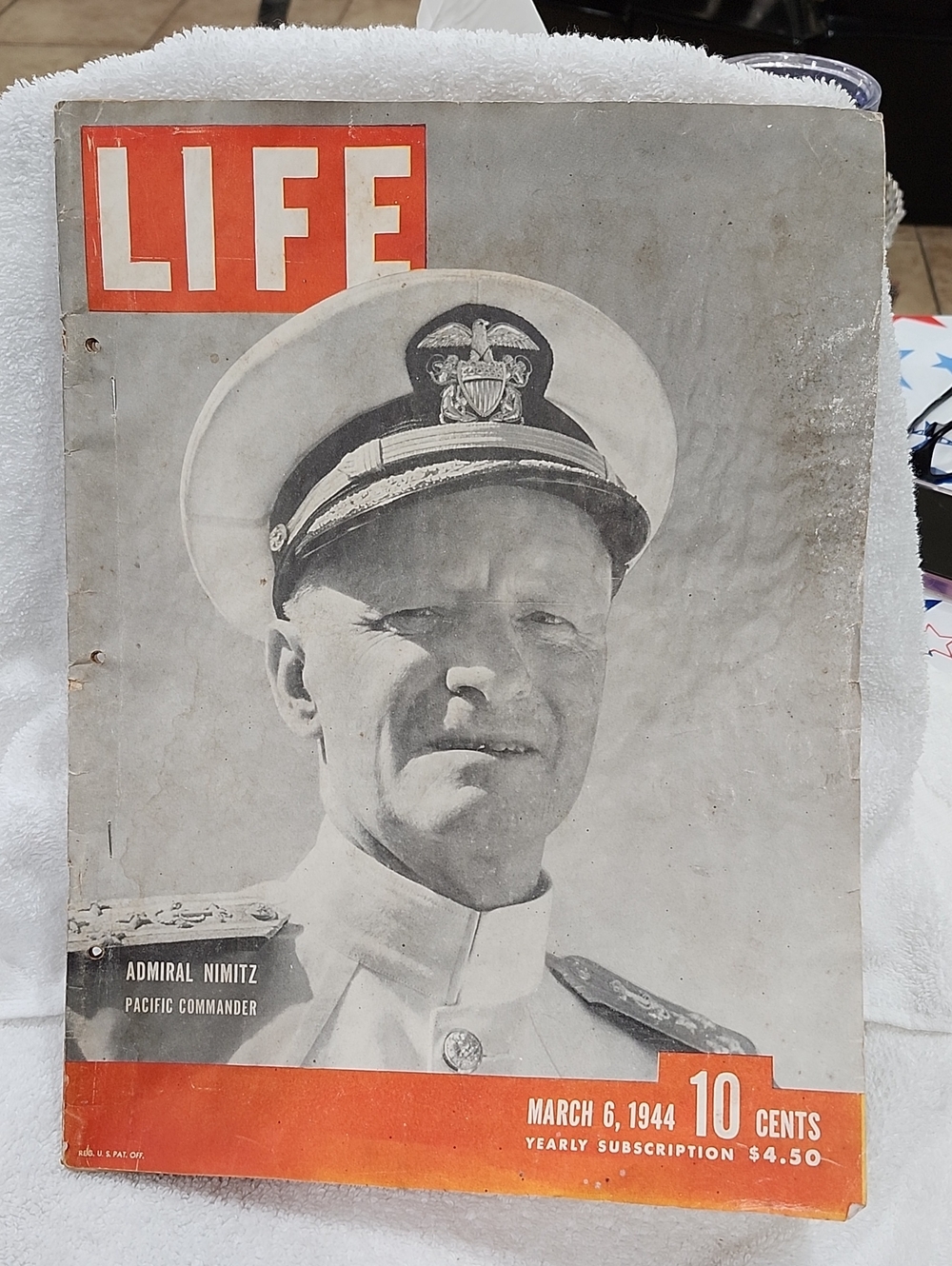 LIFE Magazine March 6, 1944 - Admiral Nimitz Cover